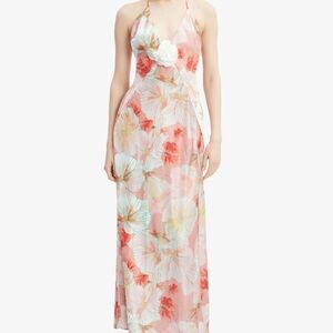 New with Tags on, Bardot, ARADIA PRINTED HALTER DRESS
PEACH FLORAL